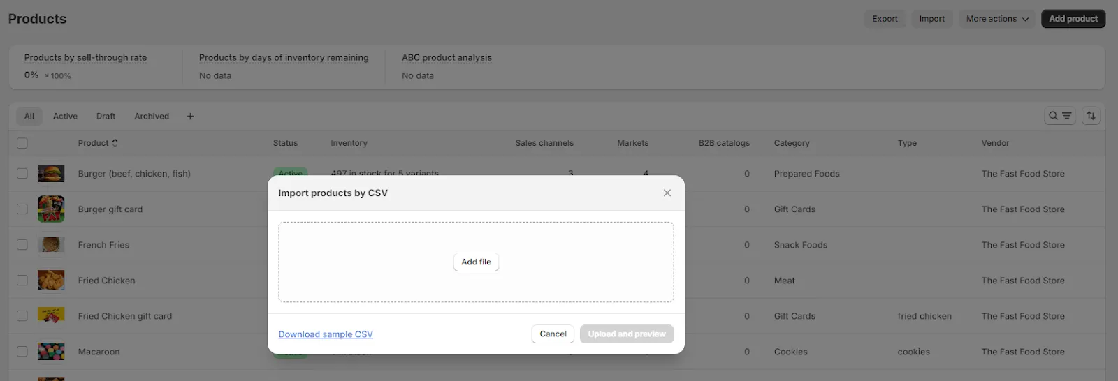 Shopify Product Import 